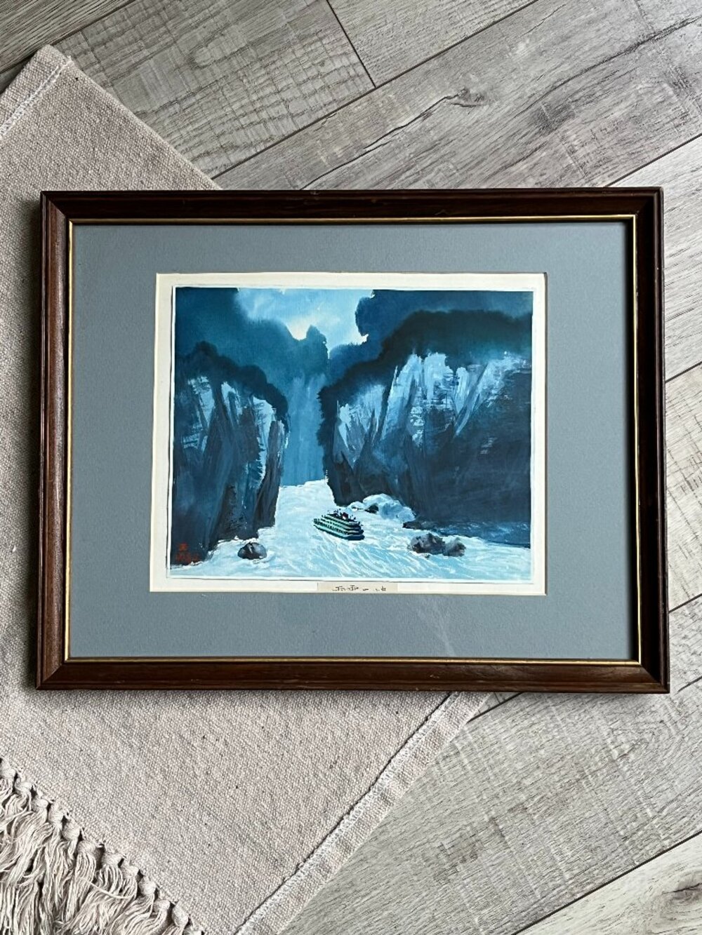 1983 Chinese Landscape Painting Wu Gorge Yangtze River Sichuan Art Institute